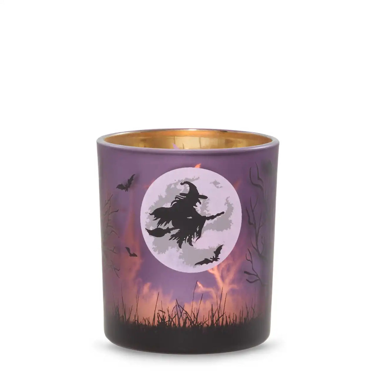 Purple Witch's Moon Tea Light Candle Holder Tea Light Candle Holders