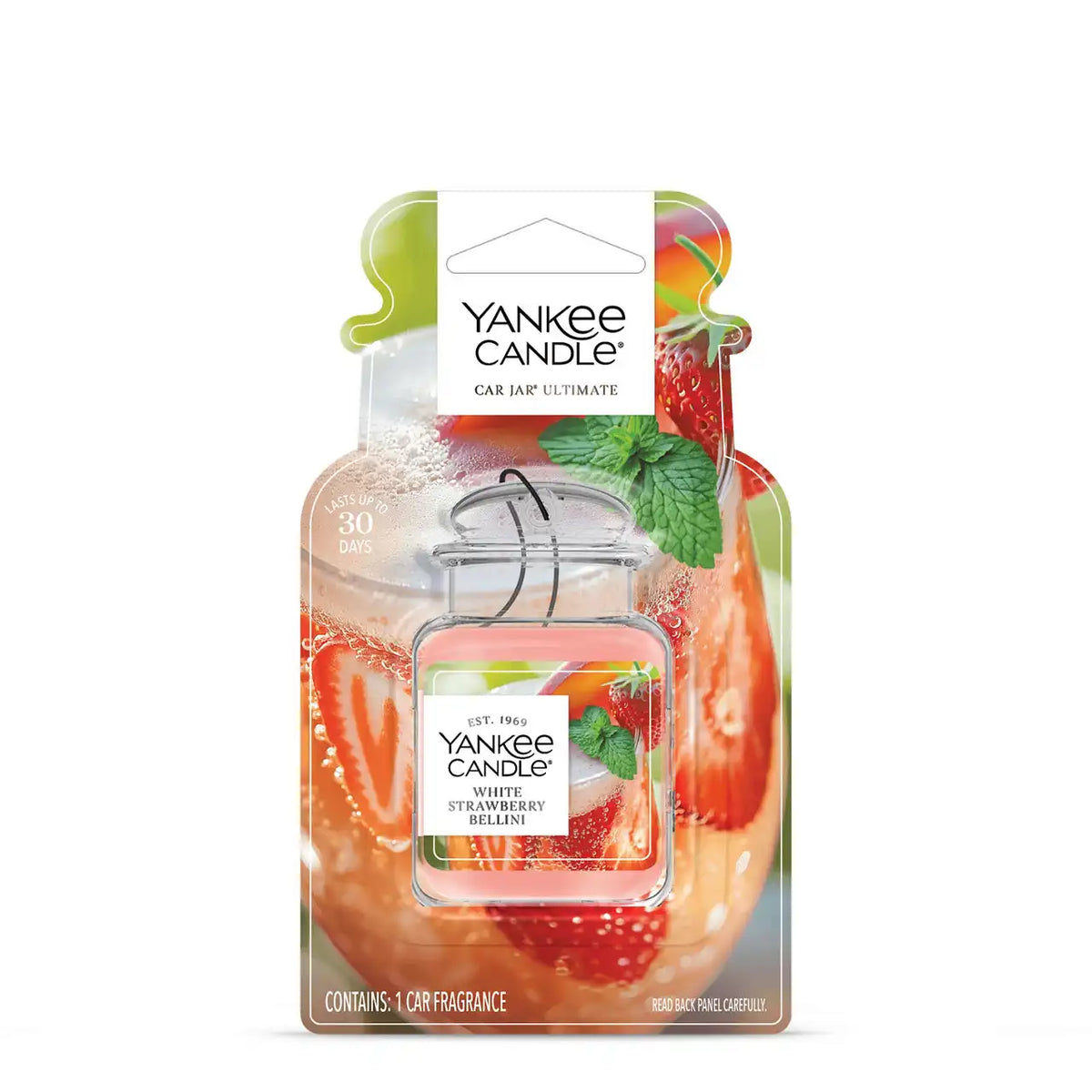 White Strawberry Bellini Car Jar Ultimate