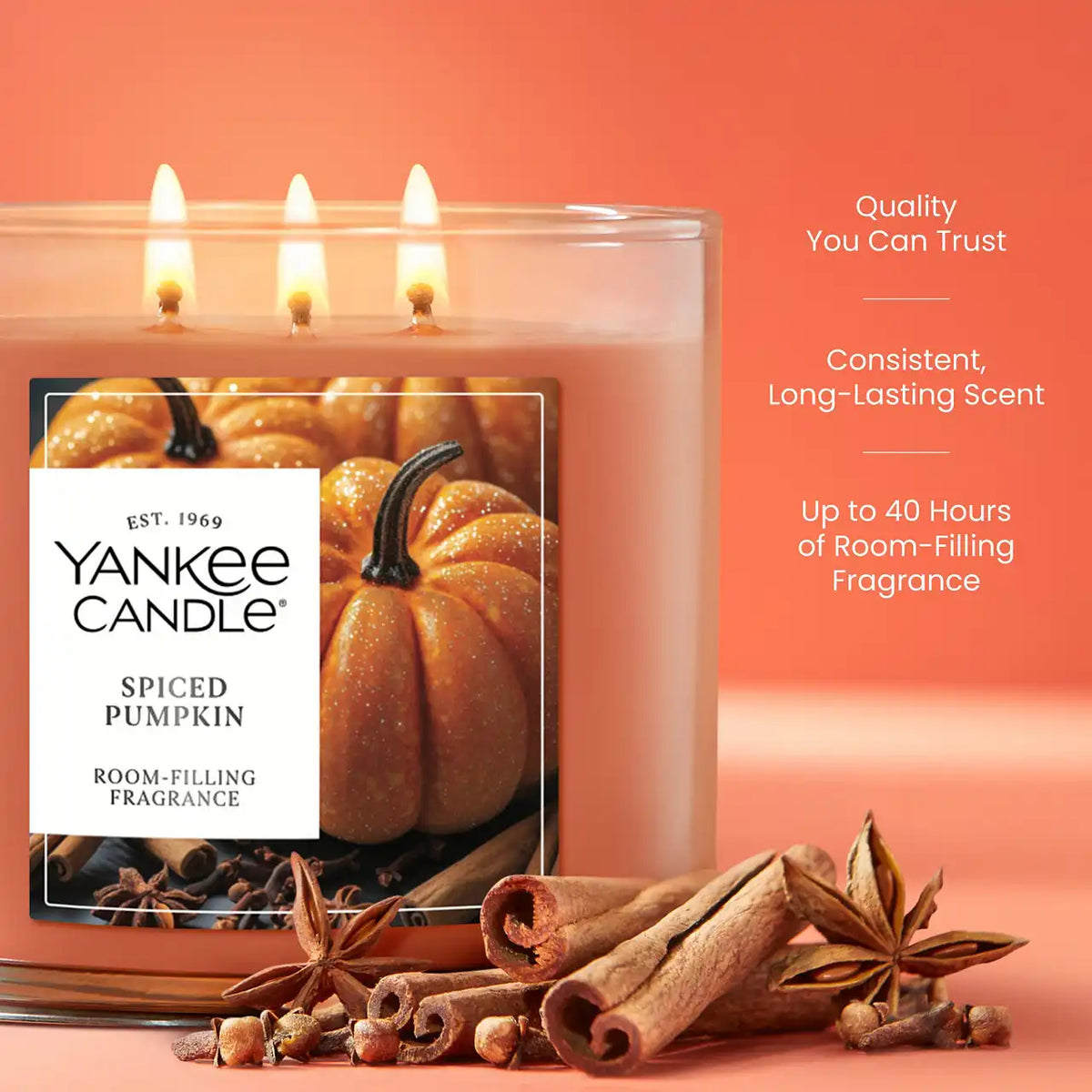 Spiced Pumpkin 3-Wick Candle