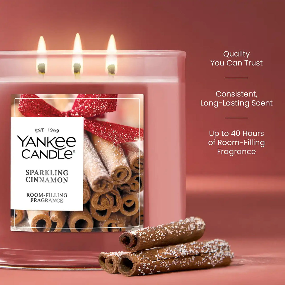 Sparkling Cinnamon 3-Wick Candles