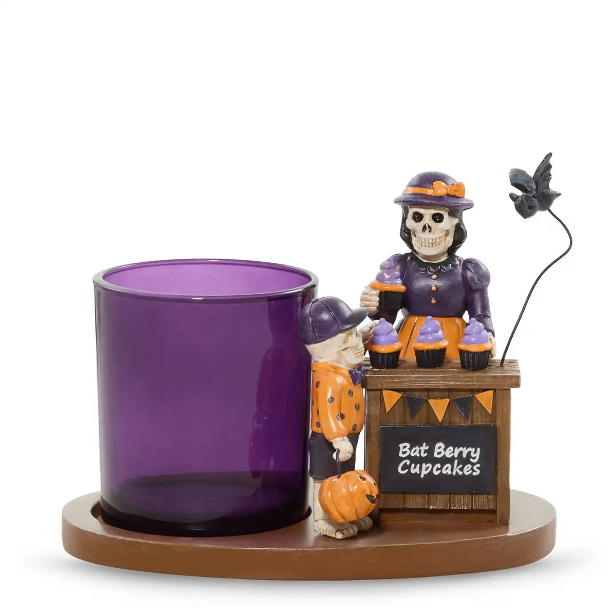 Bonebury Lane Bat Berry Cake Tea Light Candle Holder Tea Light Candle Holders