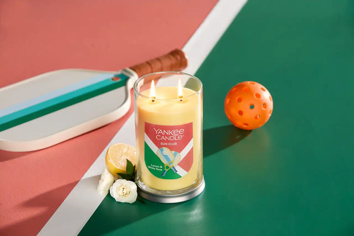 Sun Club - Lemon & White Rose Large Tumbler Candle
