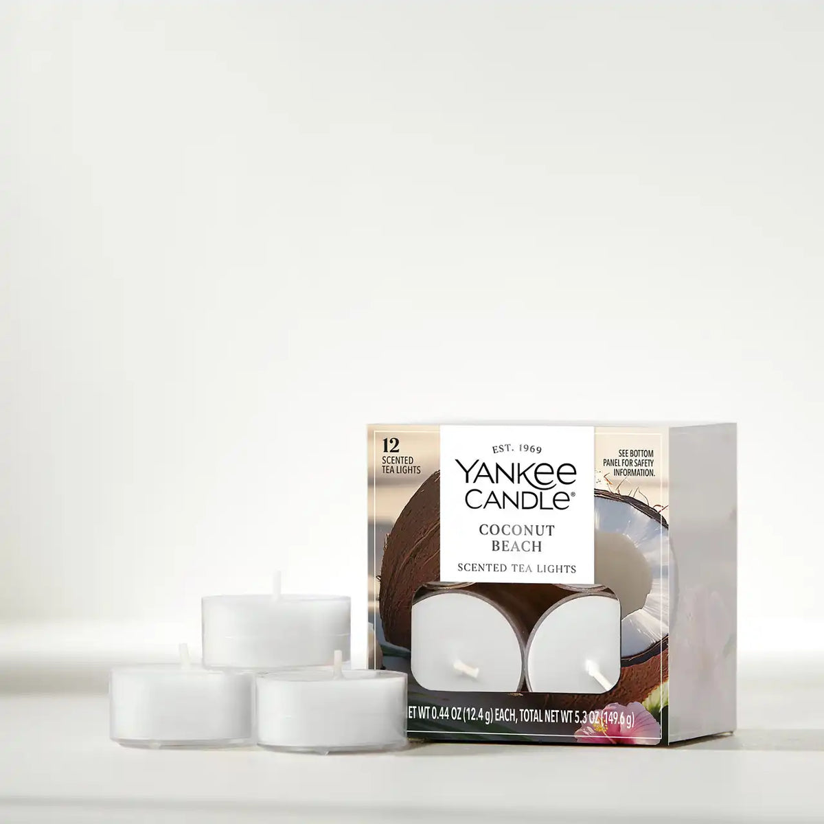 Coconut Beach Tea Light Candles