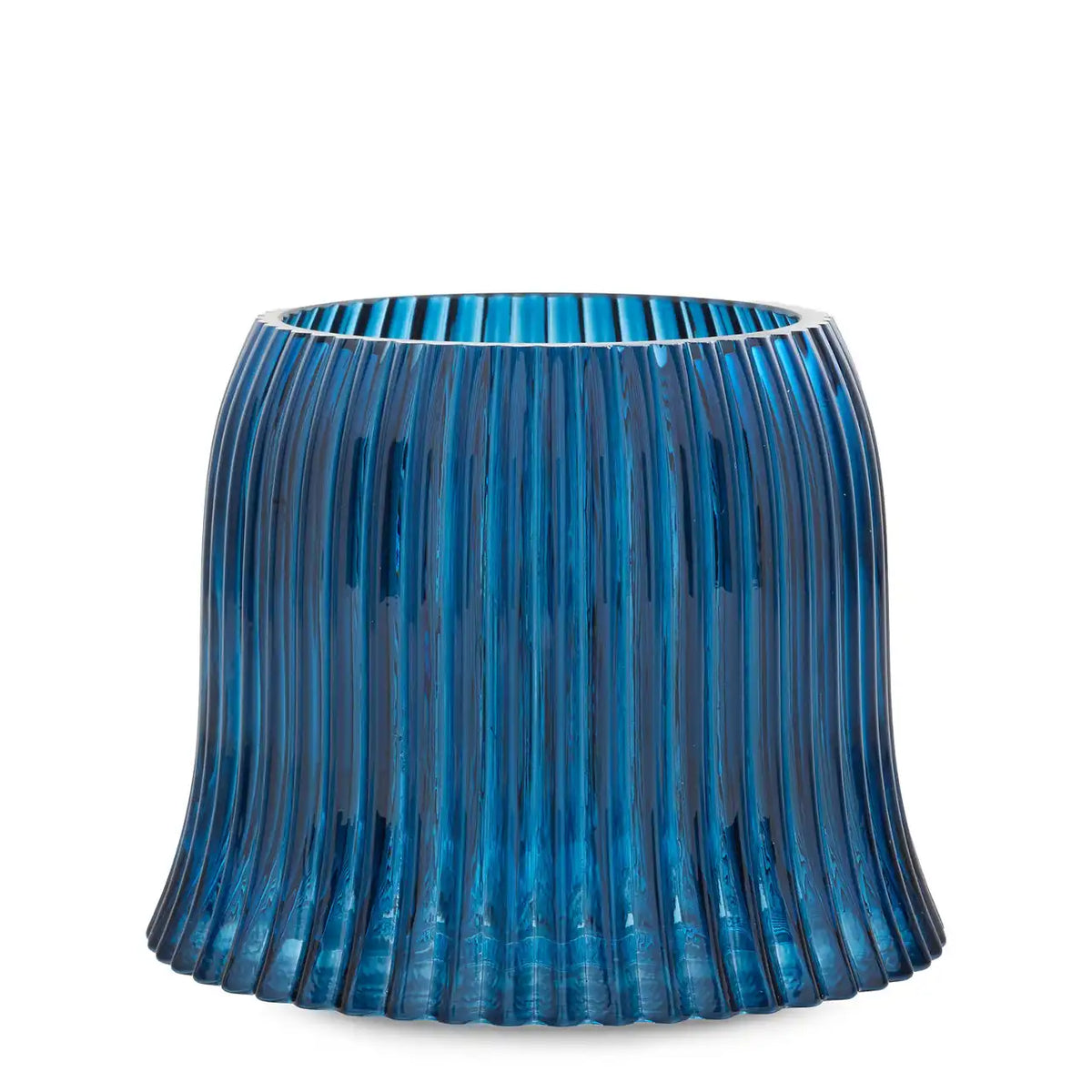 Blue Ribbed Jar Candle Shade Jar Candle Shades
