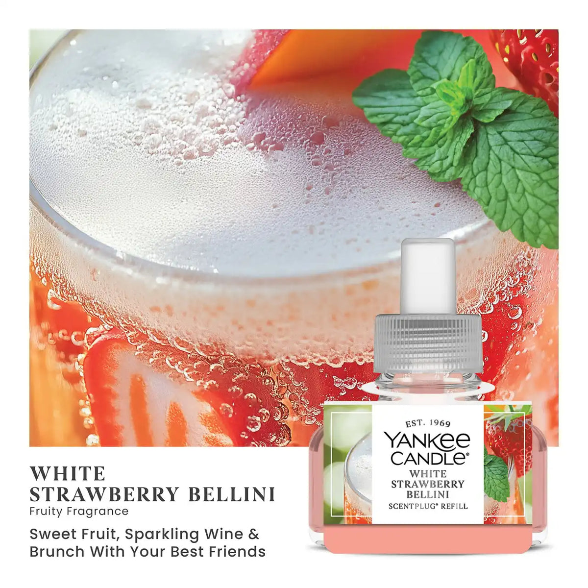 White Strawberry Bellini ScentPlug® Refill