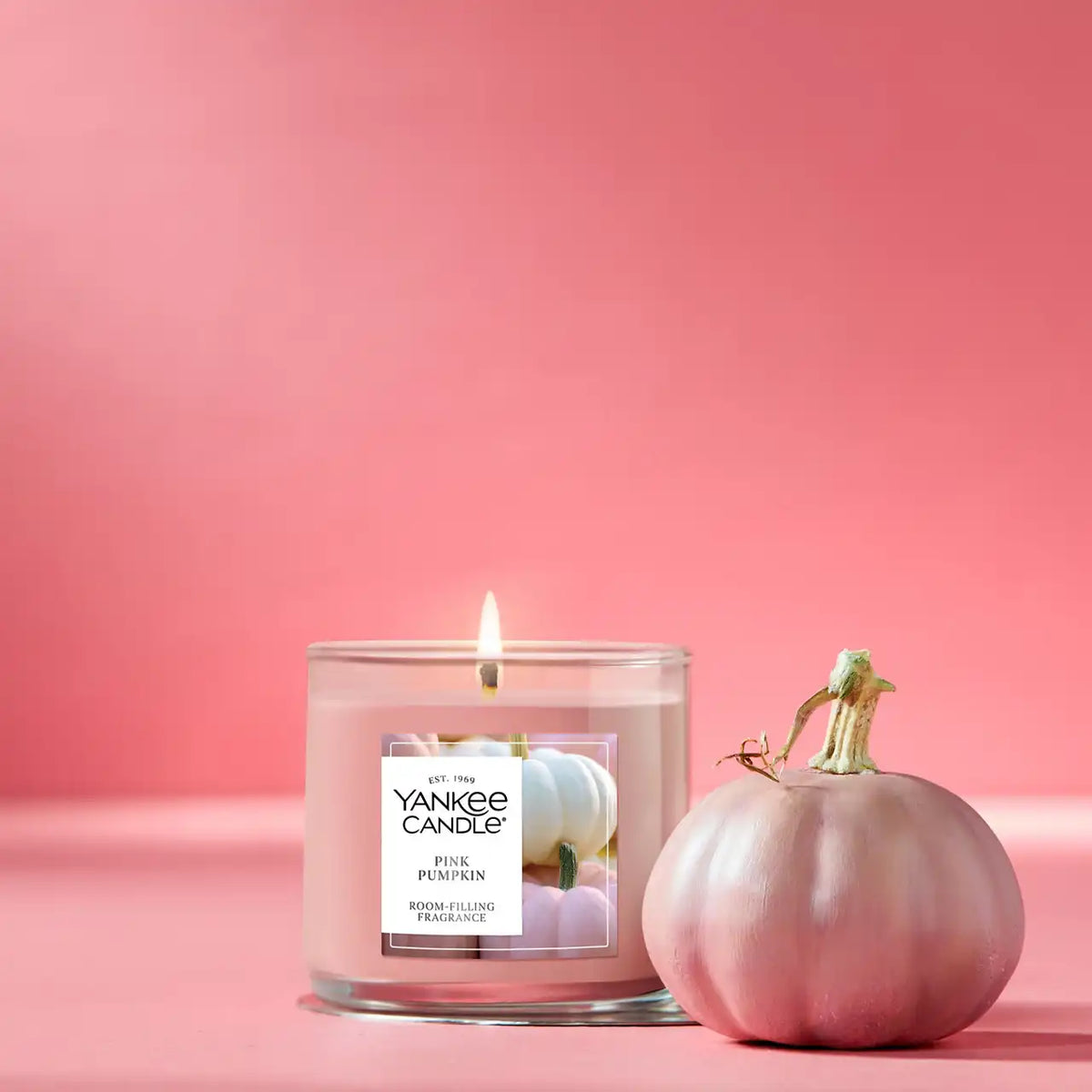 Pink Pumpkin Small Tumbler Candle