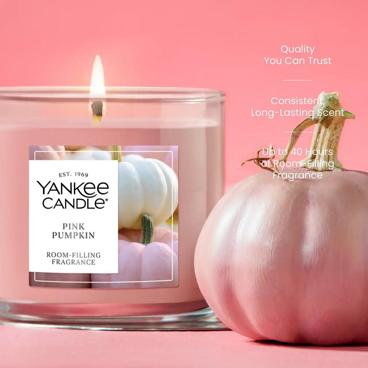 Pink Pumpkin Small Tumbler Candle