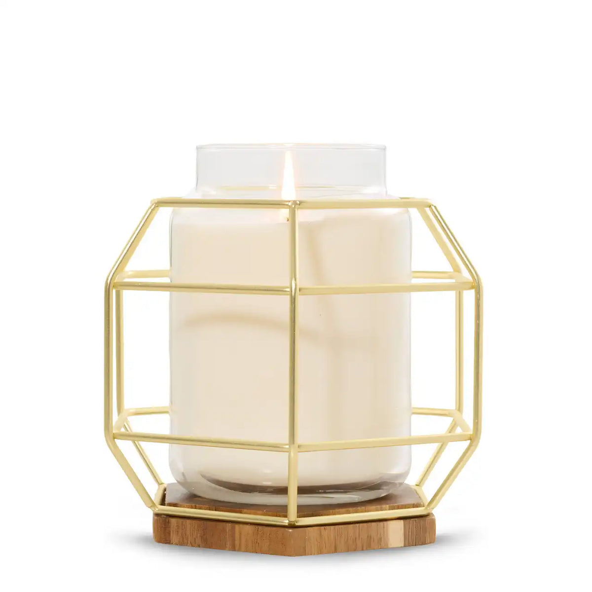 Caged Gold Jar Candle Holder Jar Candle Holder