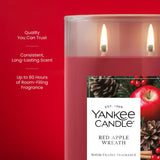 Red Apple Wreath Large Tumbler Candle