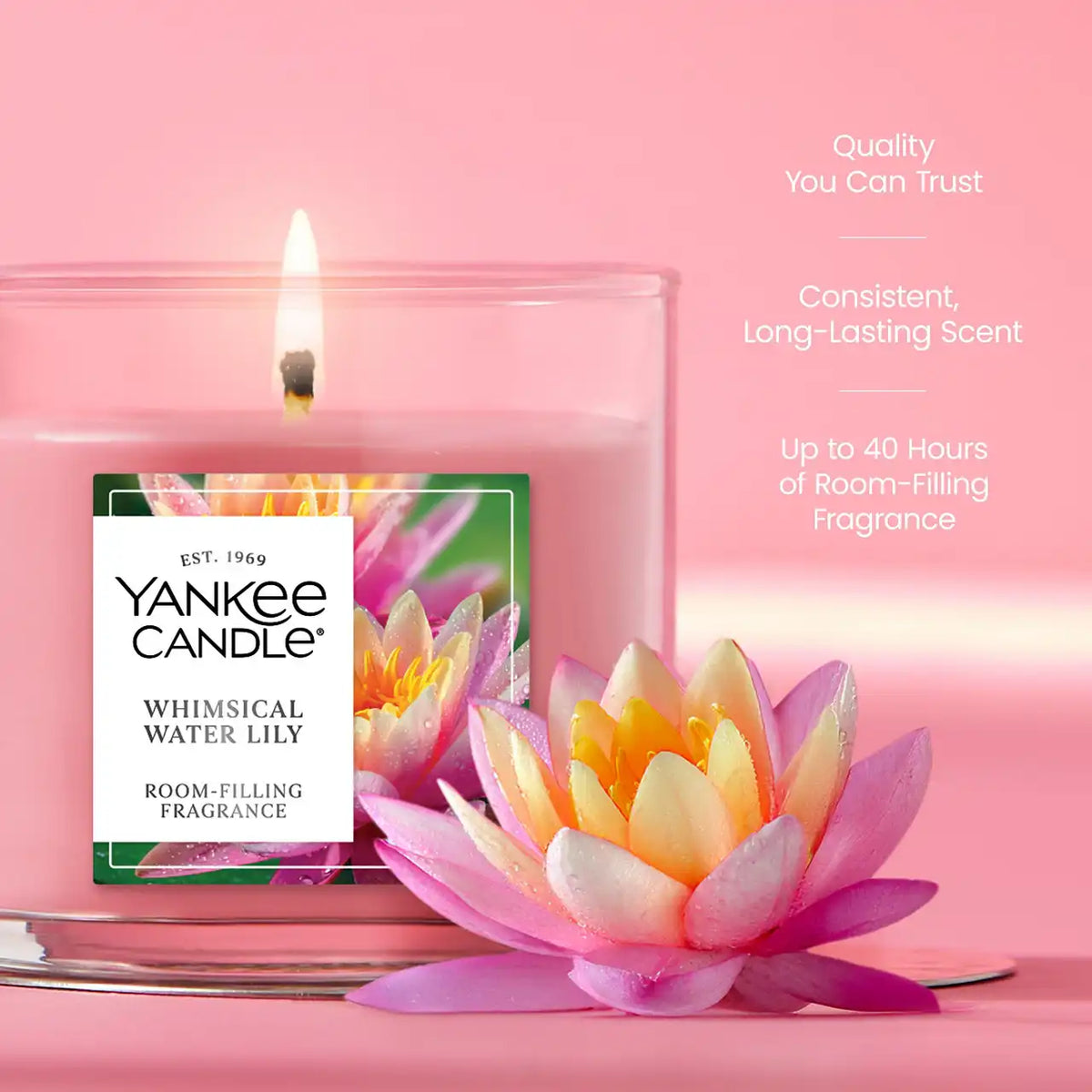 Whimsical Water Lily Small Tumbler Candle